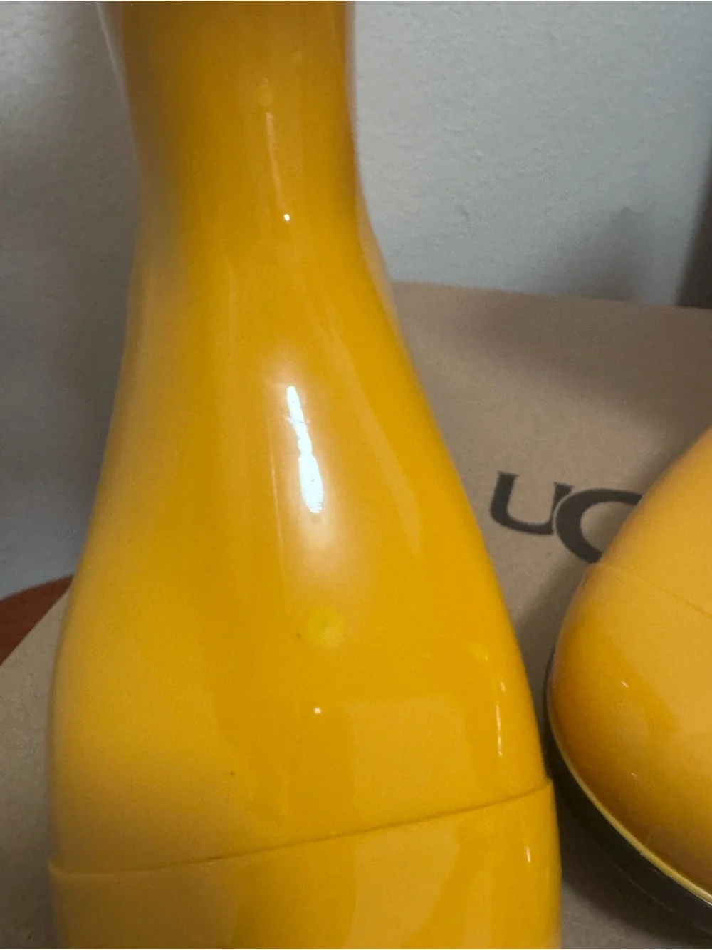 UGG Women's Yellow Gloss Rain Boots